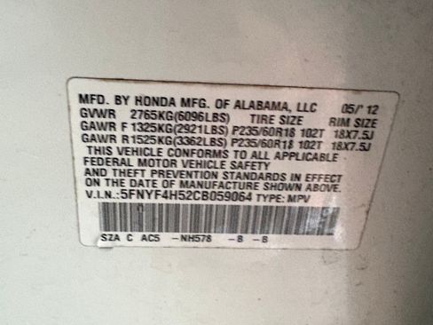 Used 2012 Honda Pilot EX-L image 16