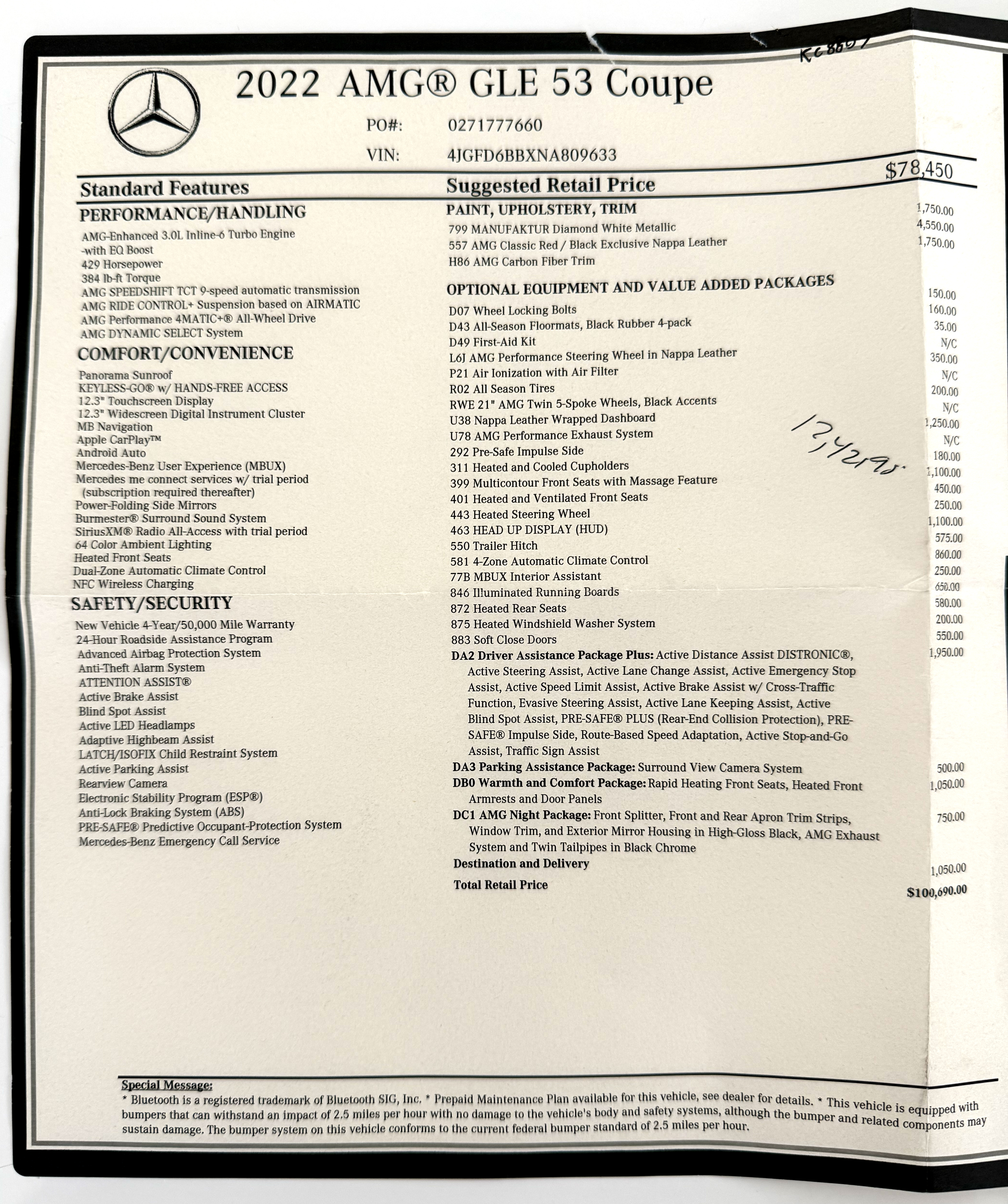 Used 2022 Mercedes-Benz GLE 53 AMG 4MATIC Coupe image 20
