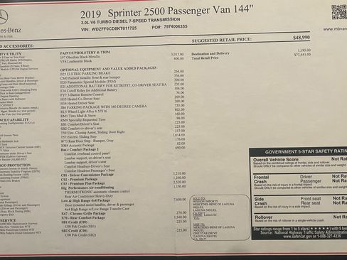 Used 2019 Mercedes-Benz Sprinter 2500 image 25