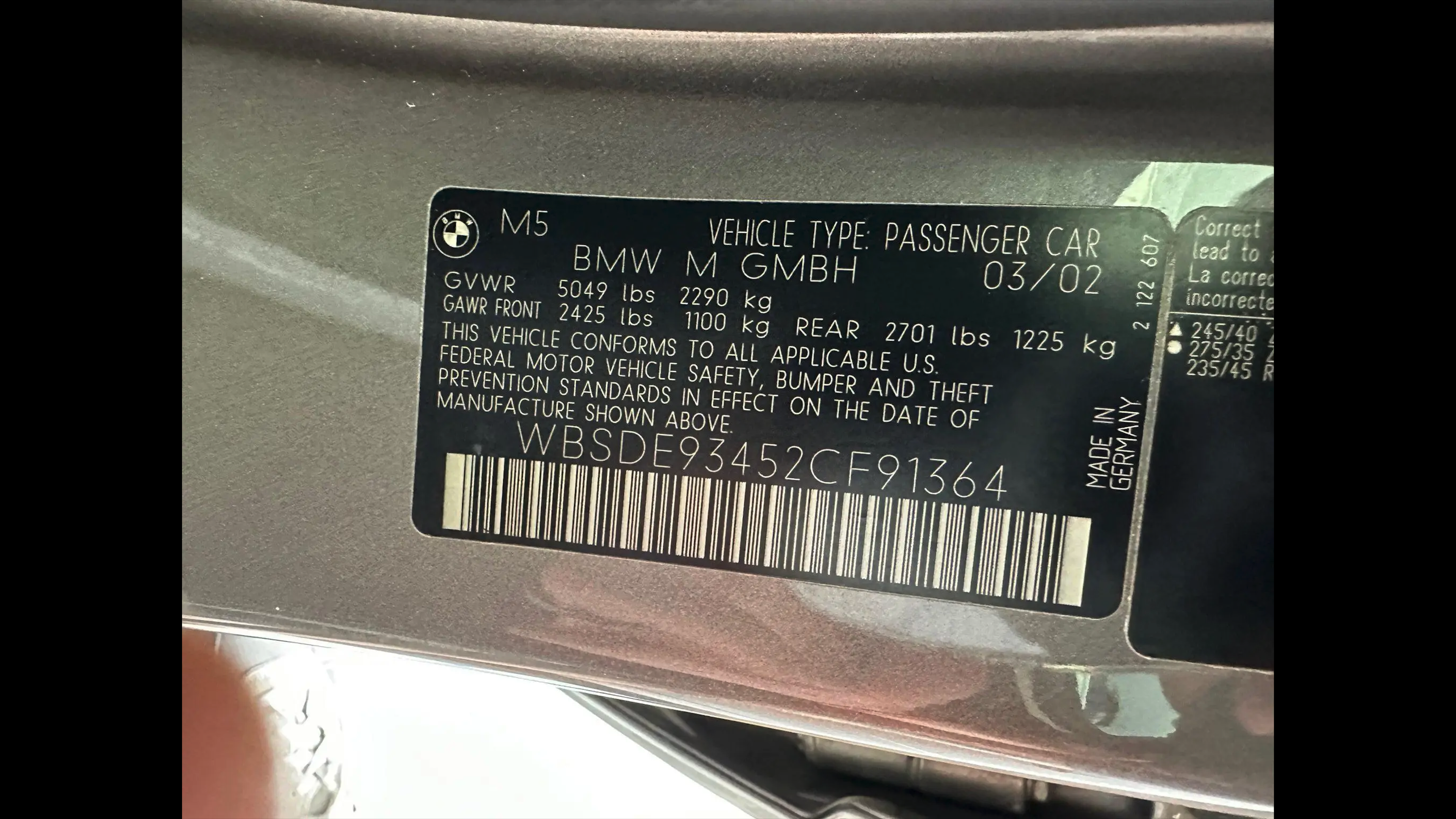 Used 2002 BMW M5 RWD image 14