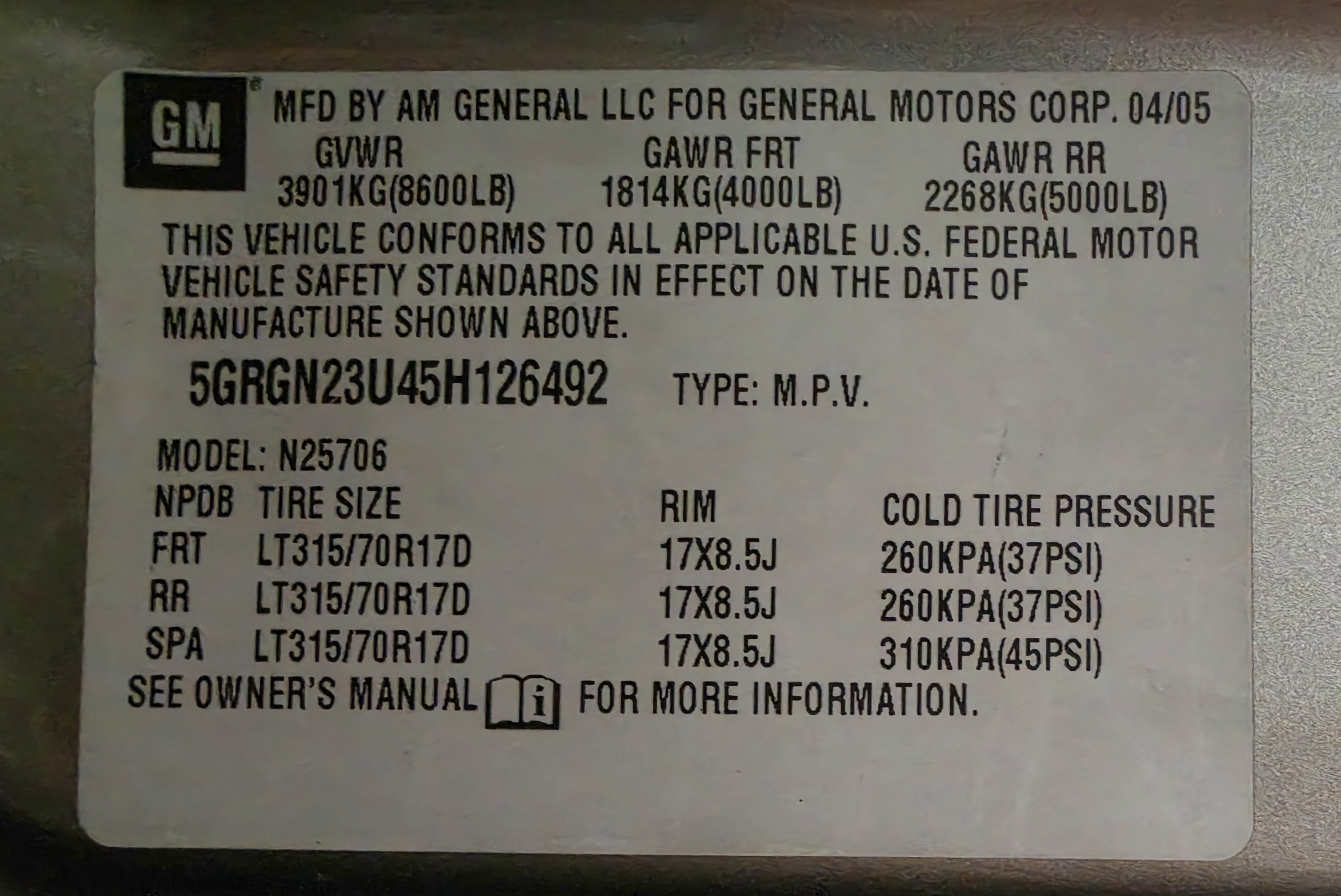 Used 2005 HUMMER H2 w/ Preferred Equipment Group AWD/4WD image 19