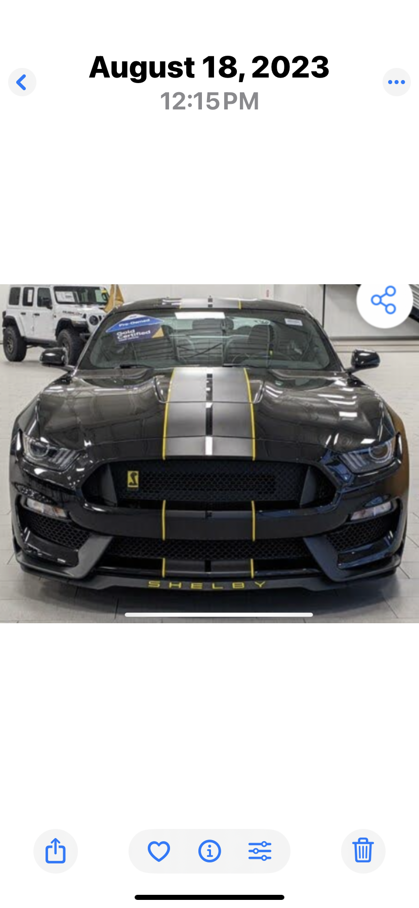 Used 2020 Ford Mustang Shelby GT350 w/ Technology Package RWD image 1