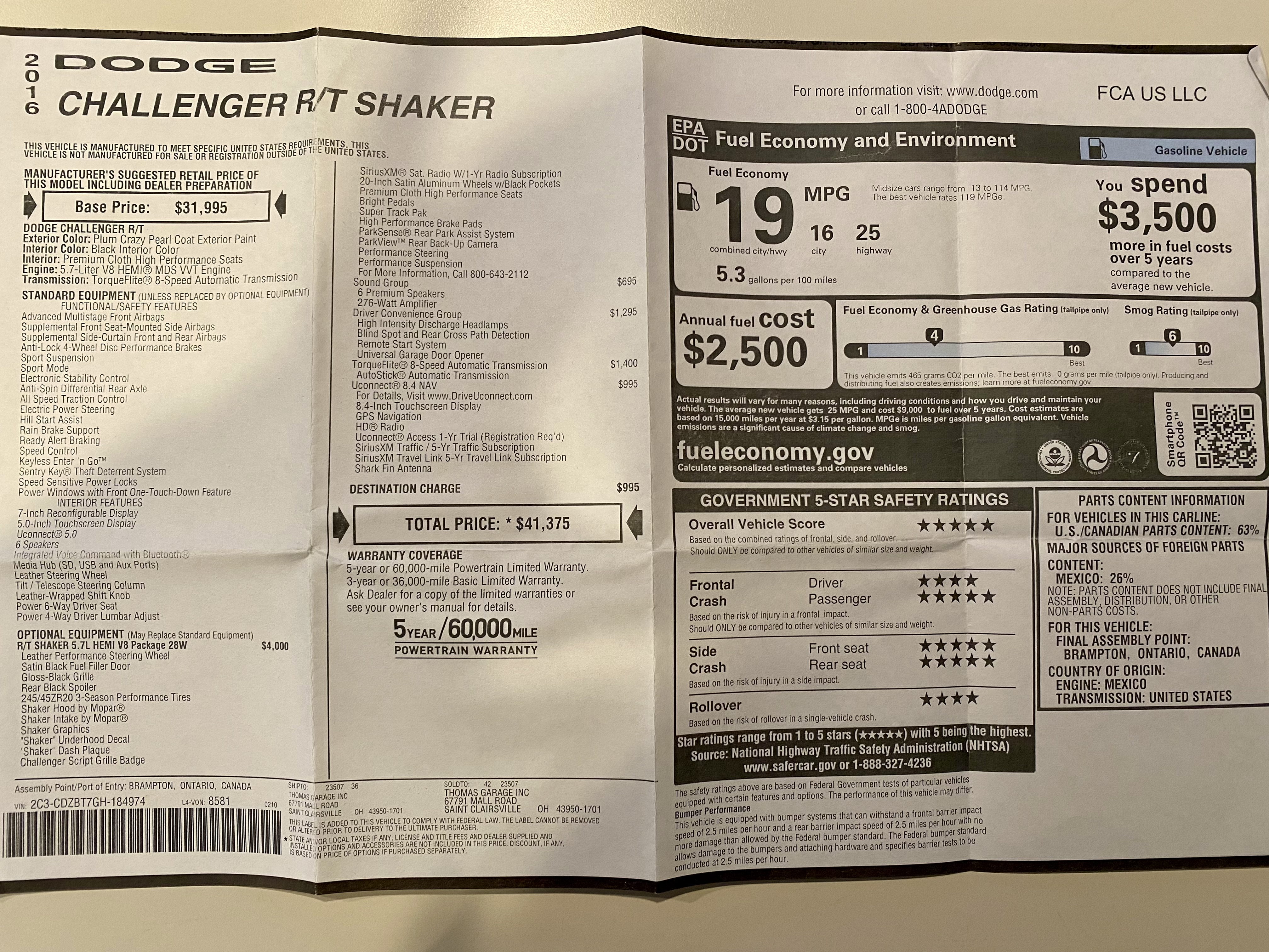 Used 2016 Dodge Challenger R/T RWD image 14
