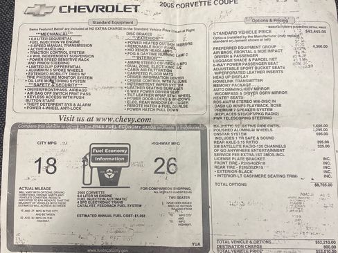 Used 2005 Chevrolet Corvette Coupe w/ Preferred Equipment Group image 24