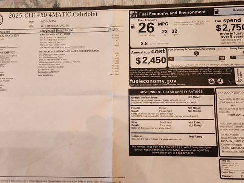 Used 2025 Mercedes-Benz CLE 450 4MATIC Cabriolet image 10
