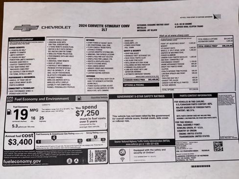 Used 2024 Chevrolet Corvette Stingray Convertible 2D image 20
