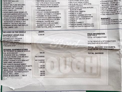 Used 2018 Ford F150 Platinum w/ Equipment Group 701A Luxury image 19