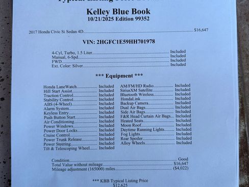 Used 2017 Honda Civic Si image 14