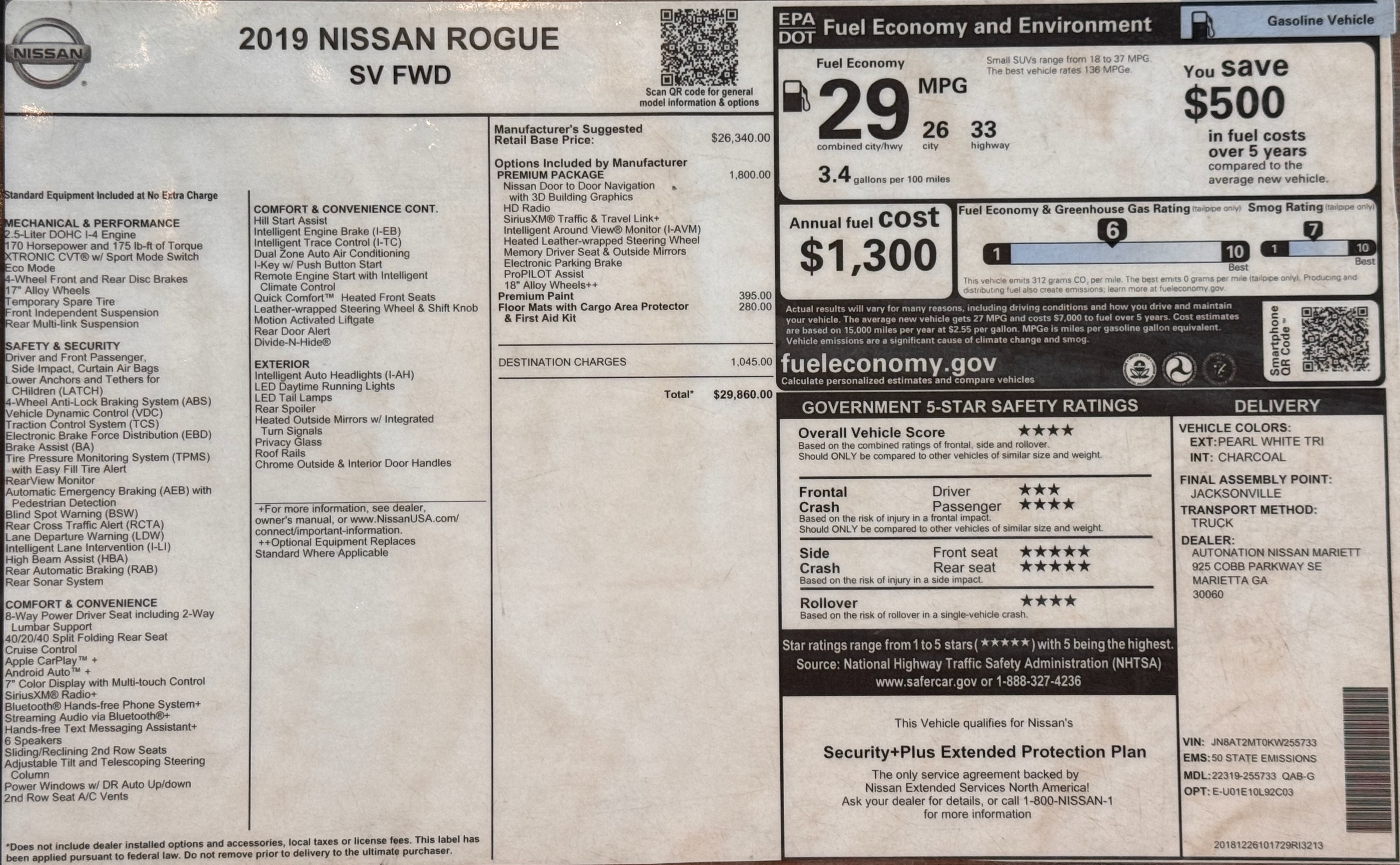 Used 2019 Nissan Rogue SV w/ Premium Package FWD image 27