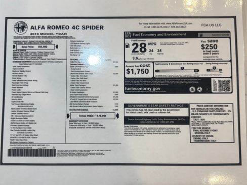 Used 2016 Alfa Romeo 4C Spider image 16