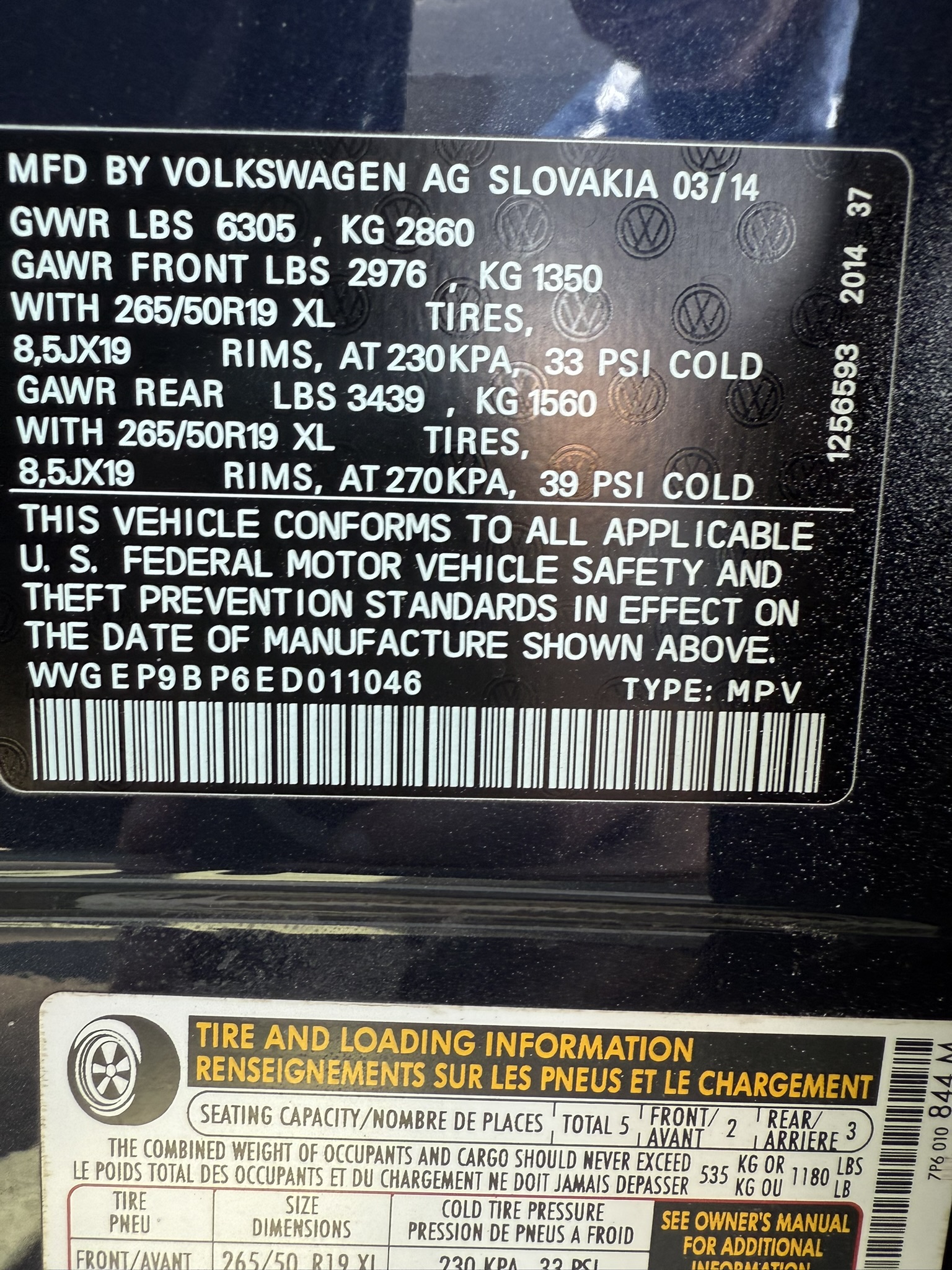 Used 2014 Volkswagen Touareg Executive AWD/4WD image 2