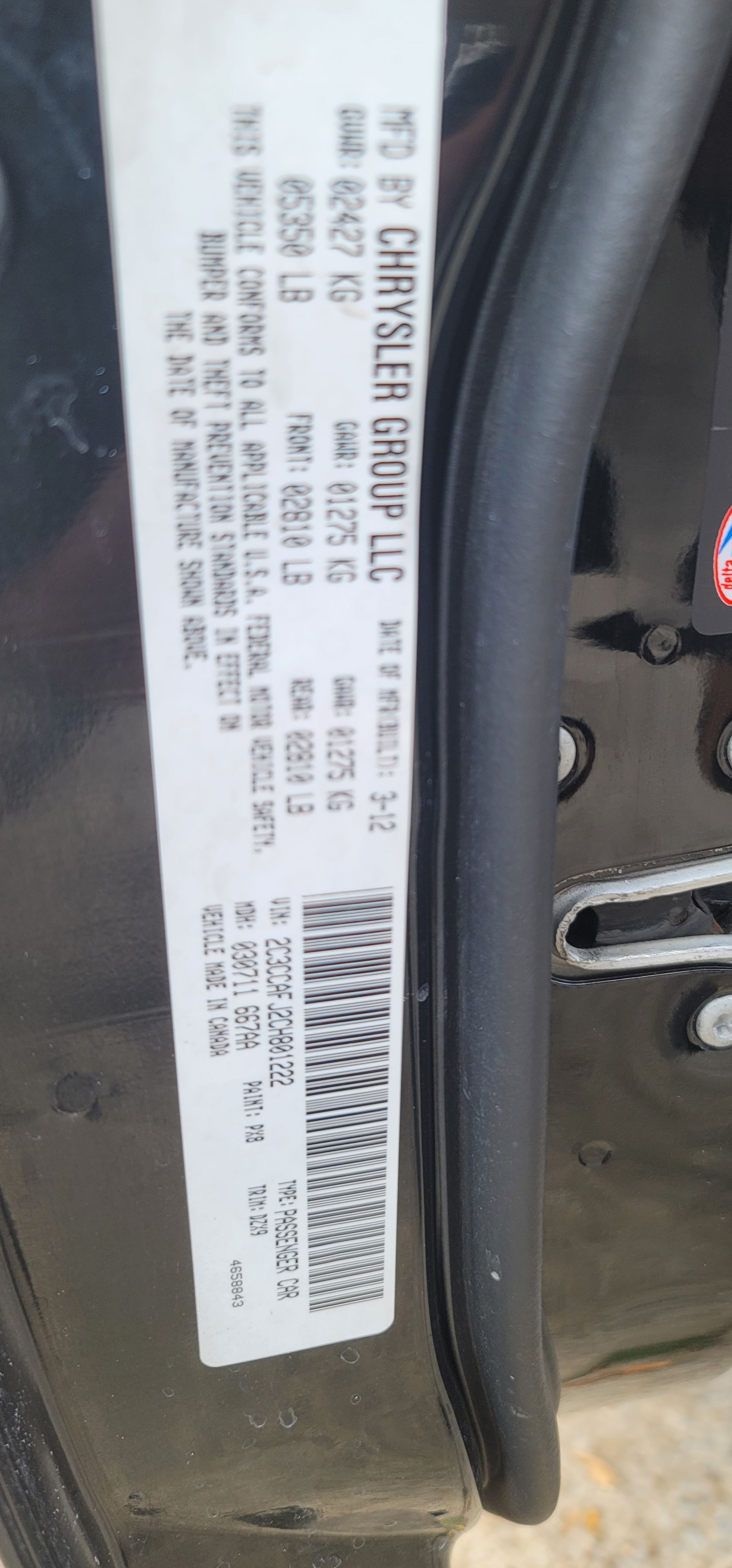 Used 2012 Chrysler 300 SRT8 w/ 19-Premium Speaker Group RWD image 15