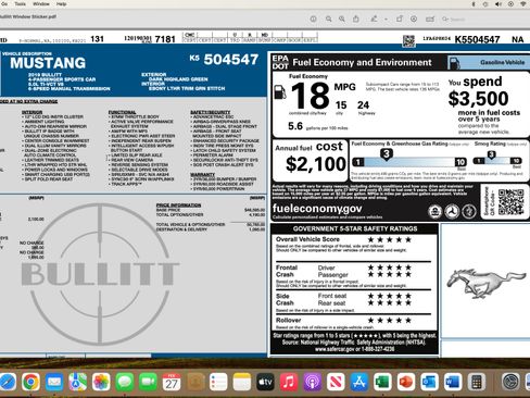 Used 2019 Ford Mustang Bullitt w/ Bullitt Electronics Package image 18