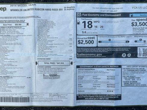 Used 2016 Jeep Wrangler Unlimited Rubicon image 8