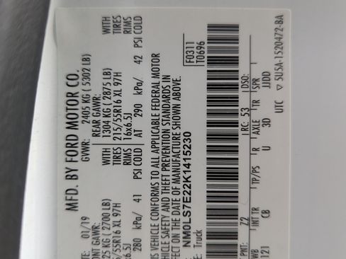 Used 2019 Ford Transit Connect XL image 10