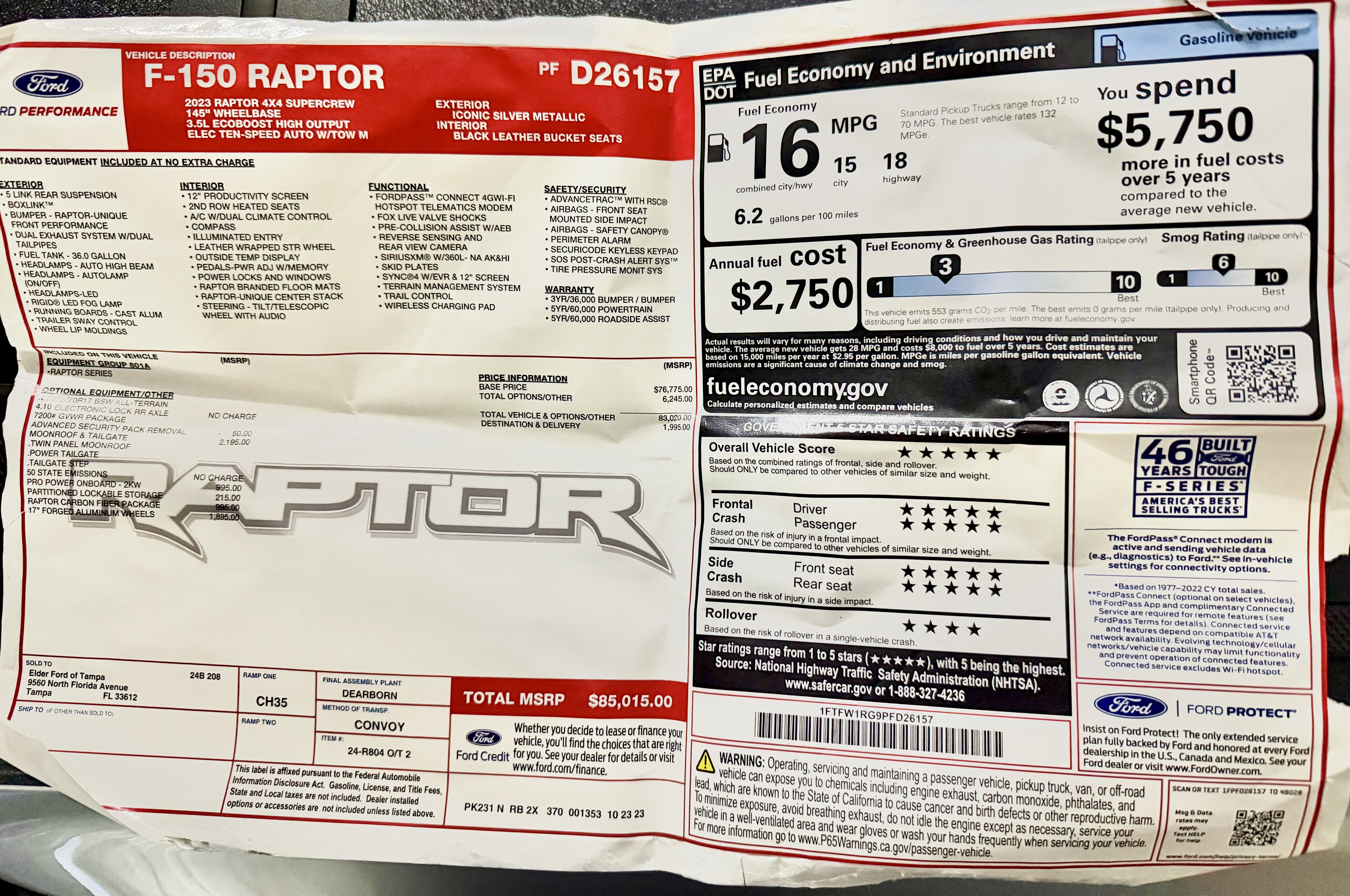 Used 2023 Ford F150 Raptor w/ Raptor Carbon Fiber Package AWD/4WD image 13