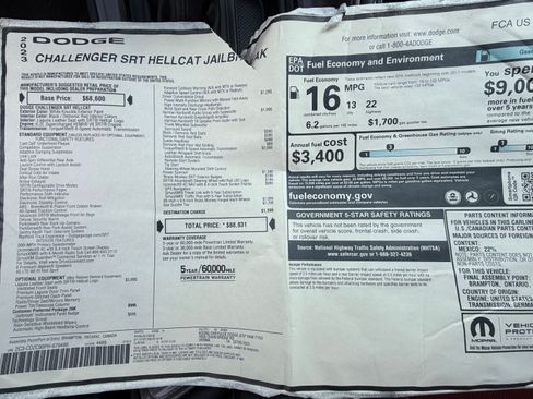 Used 2023 Dodge Challenger SRT Hellcat RWD image 12