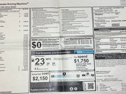 Used 2016 BMW 535i xDrive Sedan image 9