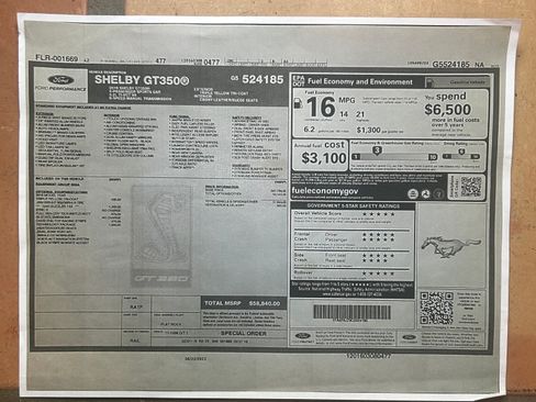 Used 2016 Ford Mustang Shelby GT350 w/ Technology Package image 8