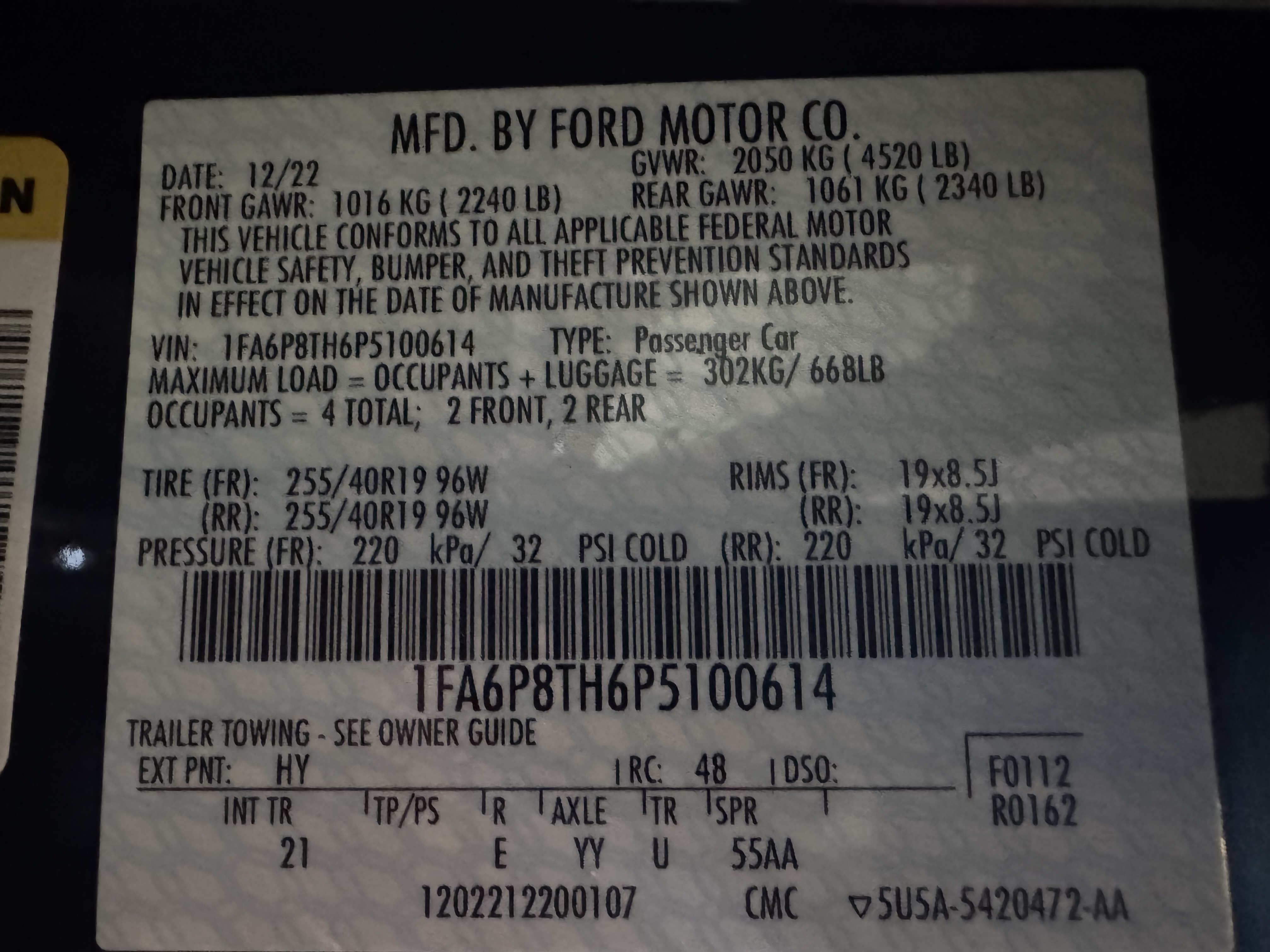 Used 2023 Ford Mustang Coupe w/ Equipment Group 101A RWD image 23