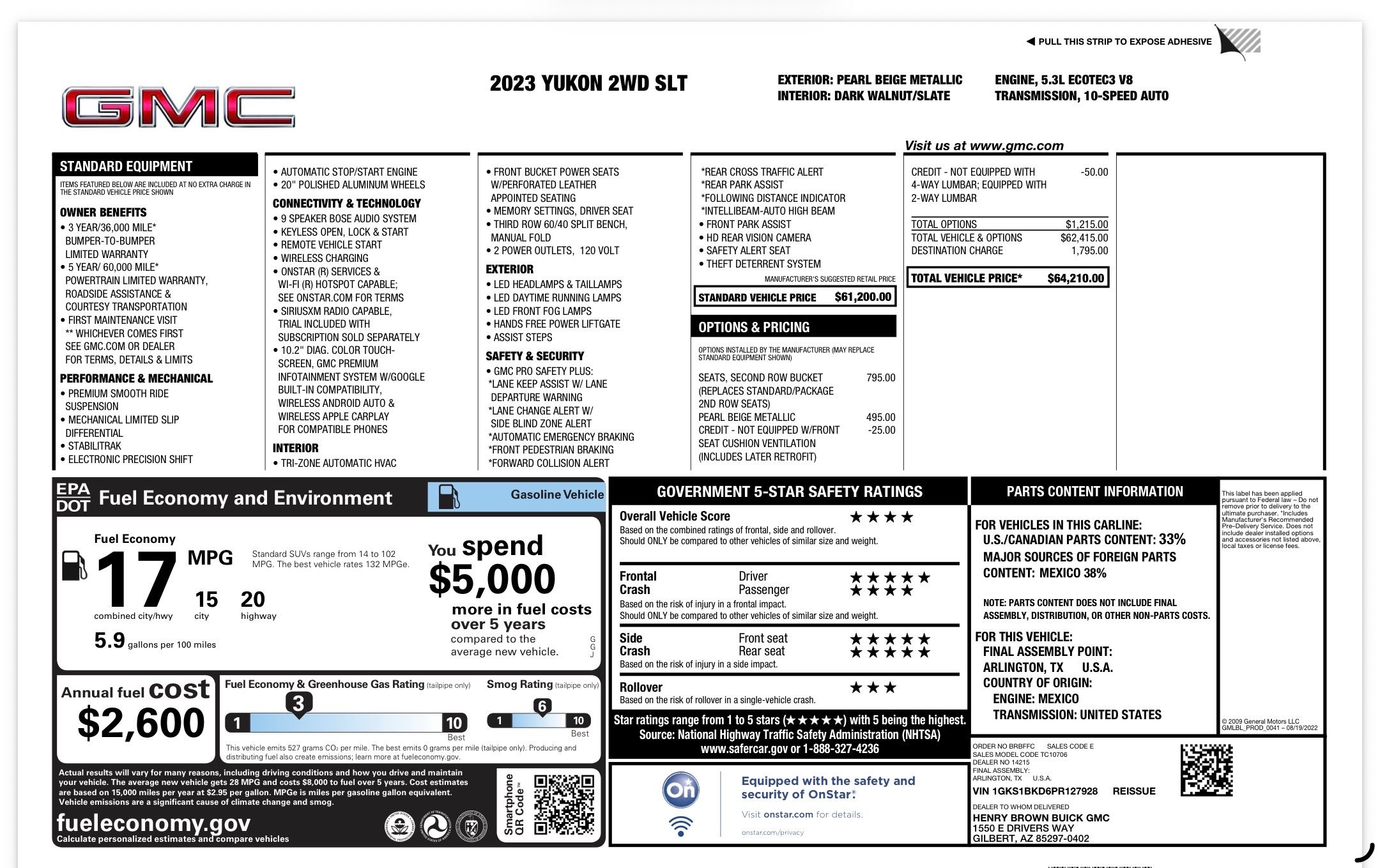 Used 2023 GMC Yukon SLT RWD image 19
