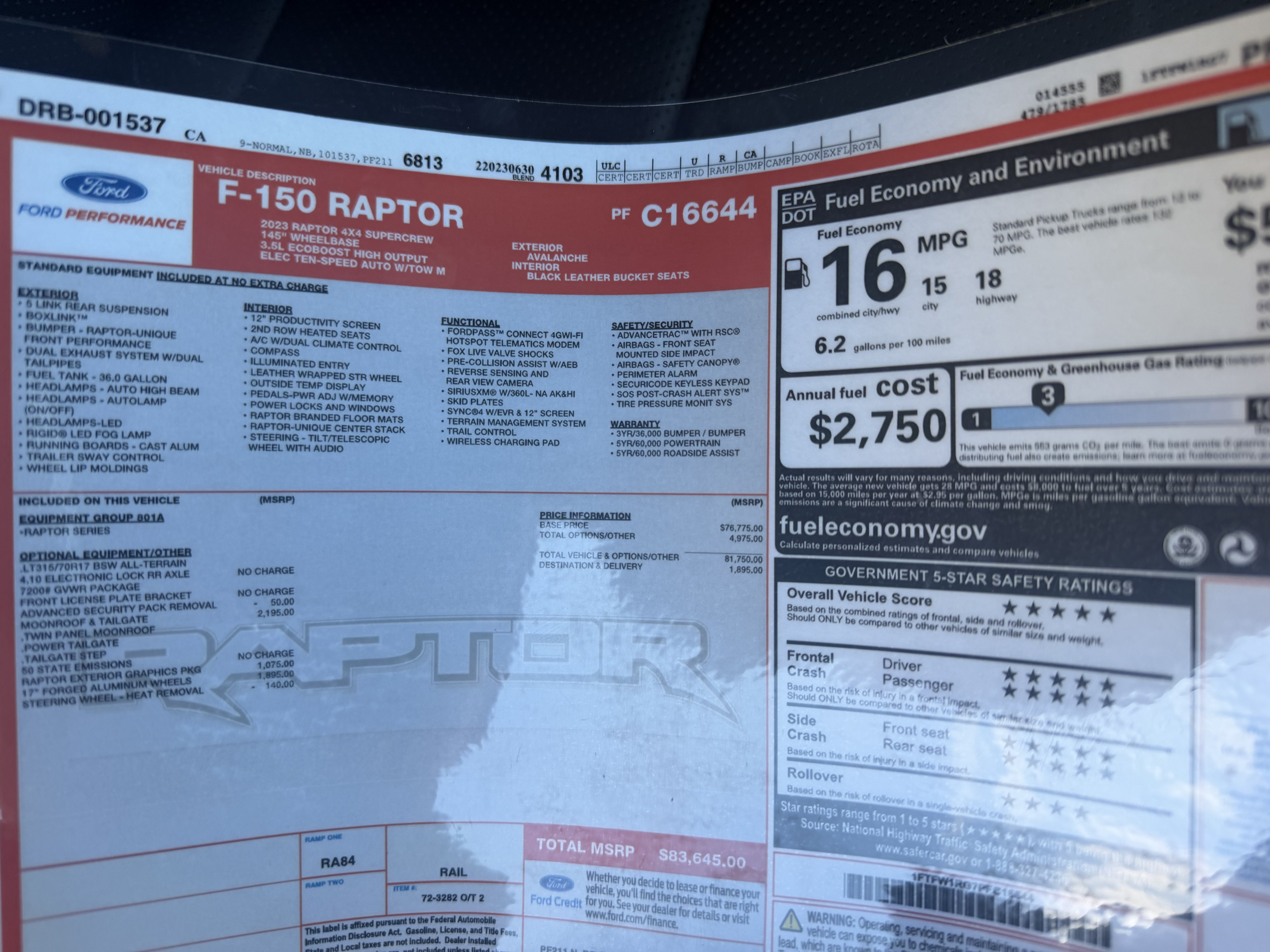 Used 2023 Ford F150 Raptor AWD/4WD image 11