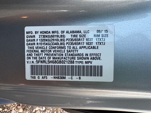 Used 2016 Honda Odyssey EX-L image 11