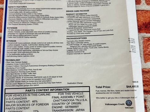 Used 2018 Volkswagen Atlas SEL w/ R-Line Package FWD image 19