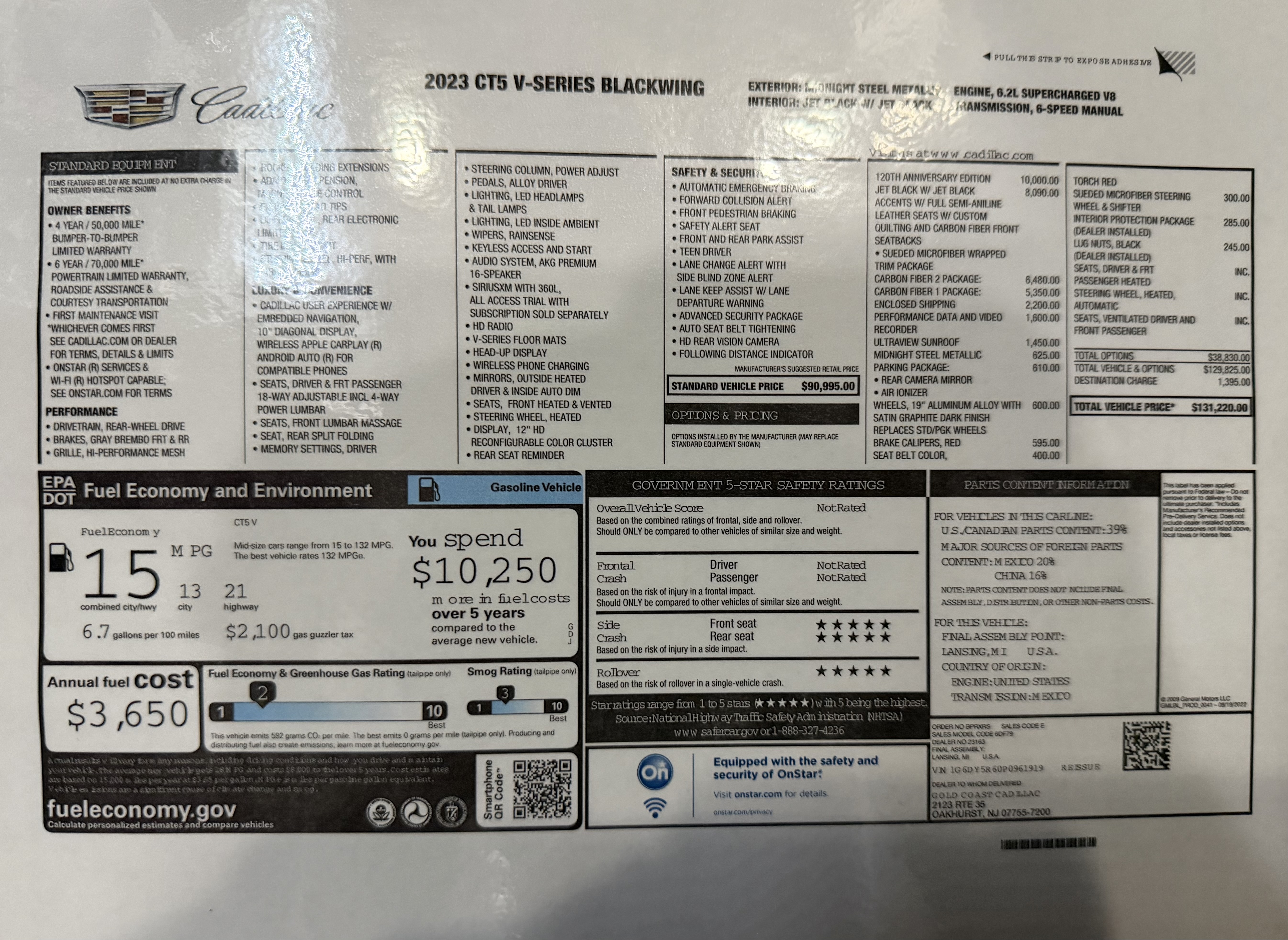 Used 2023 Cadillac CT5 V Blackwing RWD image 15