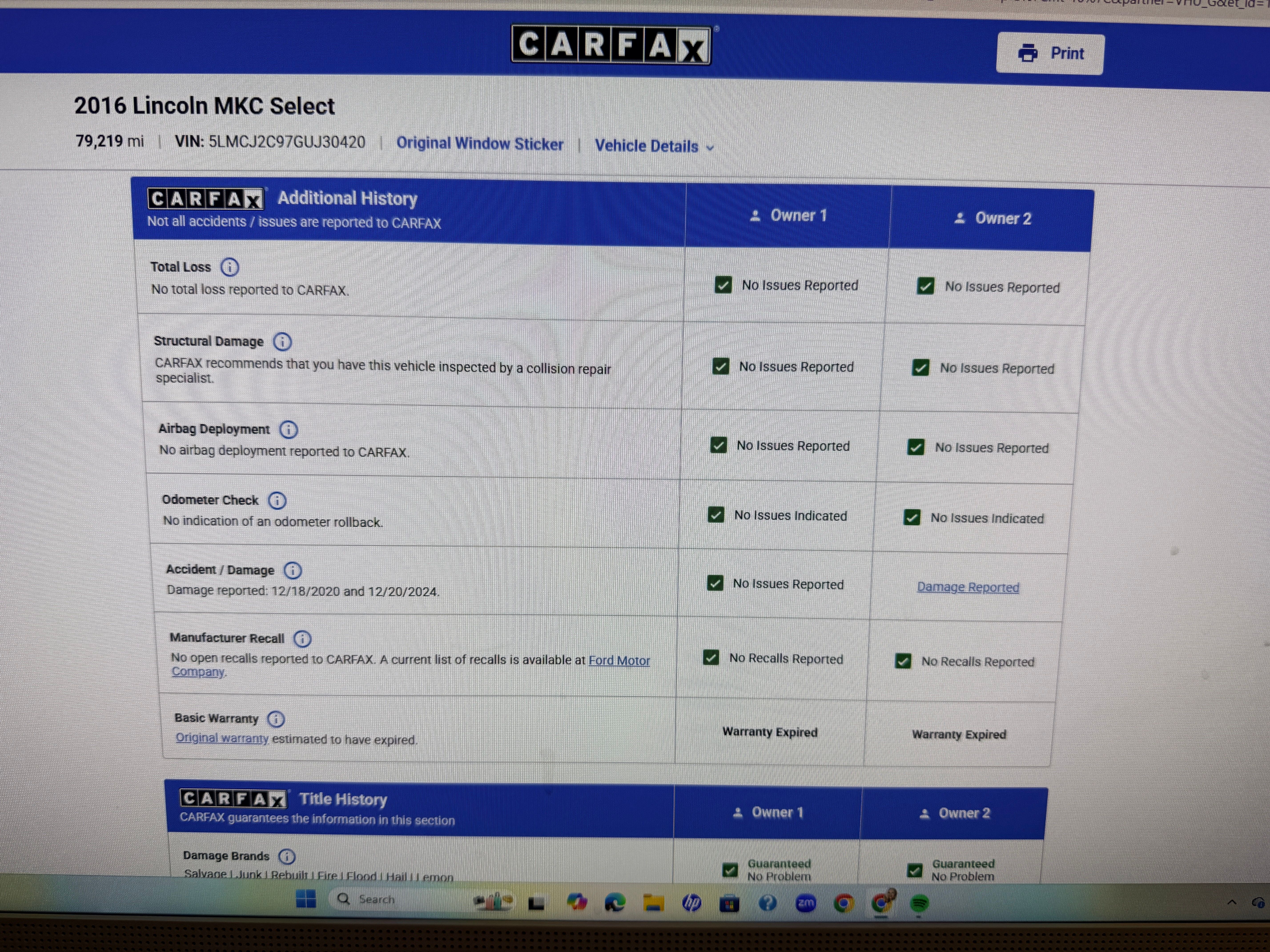 Used 2016 Lincoln MKC Select w/ Select Plus Package FWD image 16
