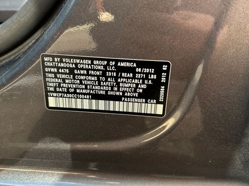 Used 2012 Volkswagen Passat 2.5 SEL Premium image 16