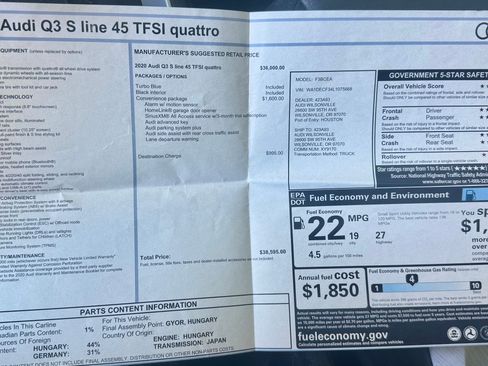 Used 2020 Audi Q3 2.0T Premium image 6