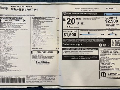 Used 2019 Jeep Wrangler Sport AWD/4WD image 21