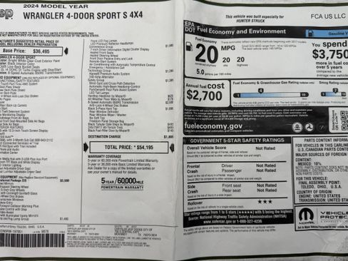 Used 2024 Jeep Wrangler Unlimited Sport image 8