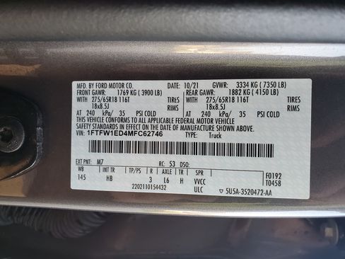 Used 2021 Ford F150 Lariat w/ Equipment Group 502A High image 32