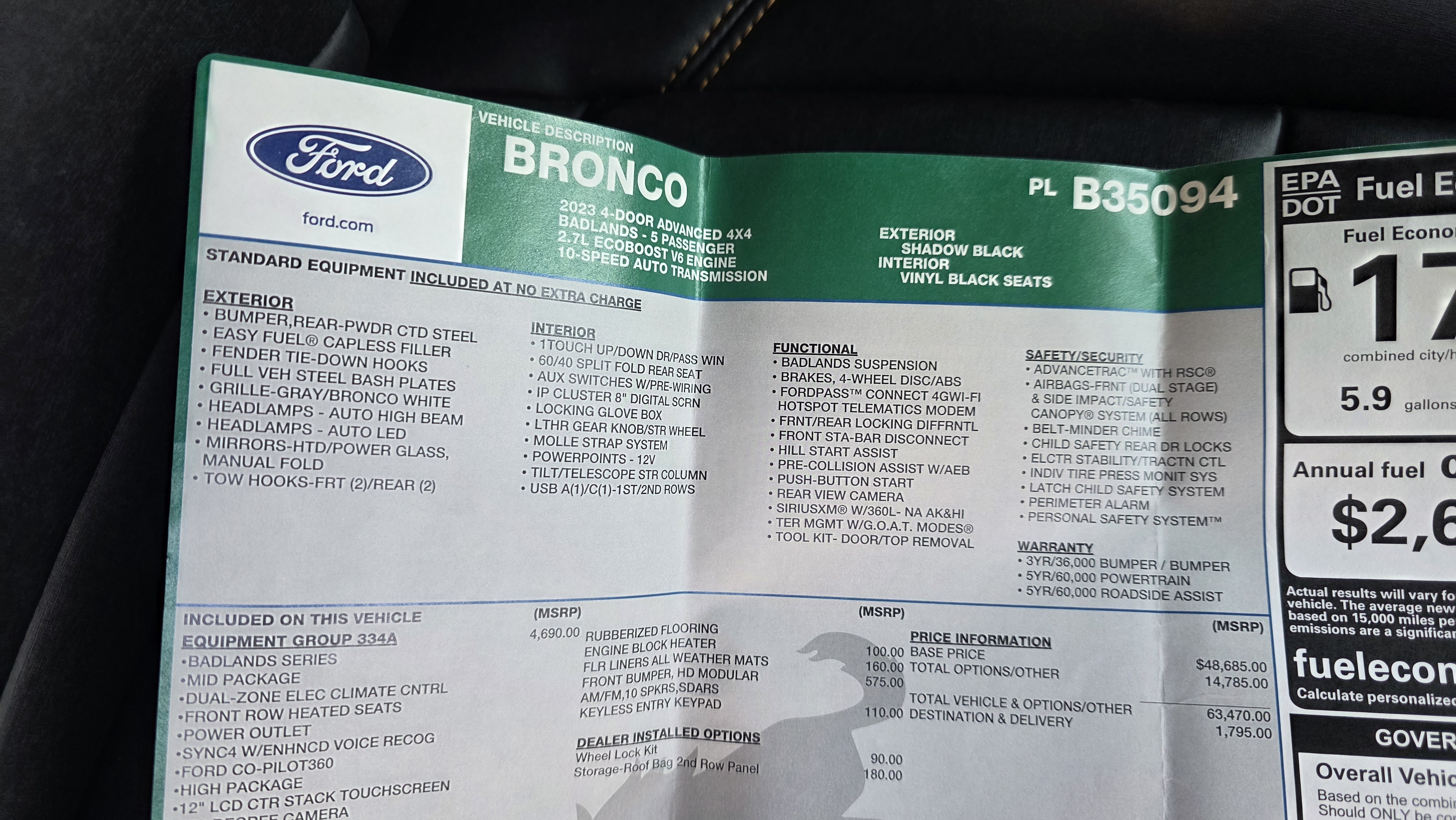 Used 2023 Ford Bronco Badlands AWD/4WD image 19