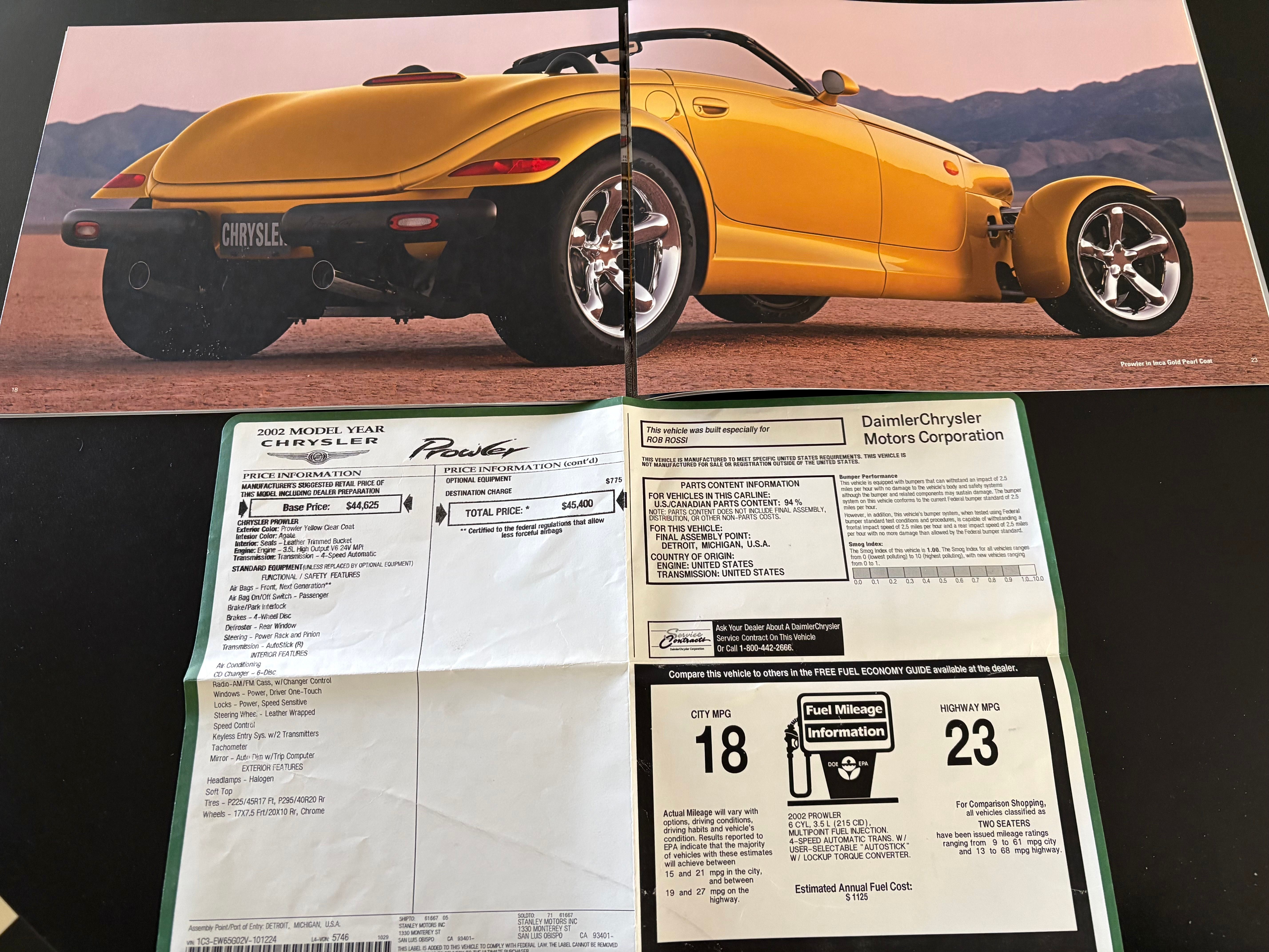 Used 2002 Chrysler Prowler RWD image 32