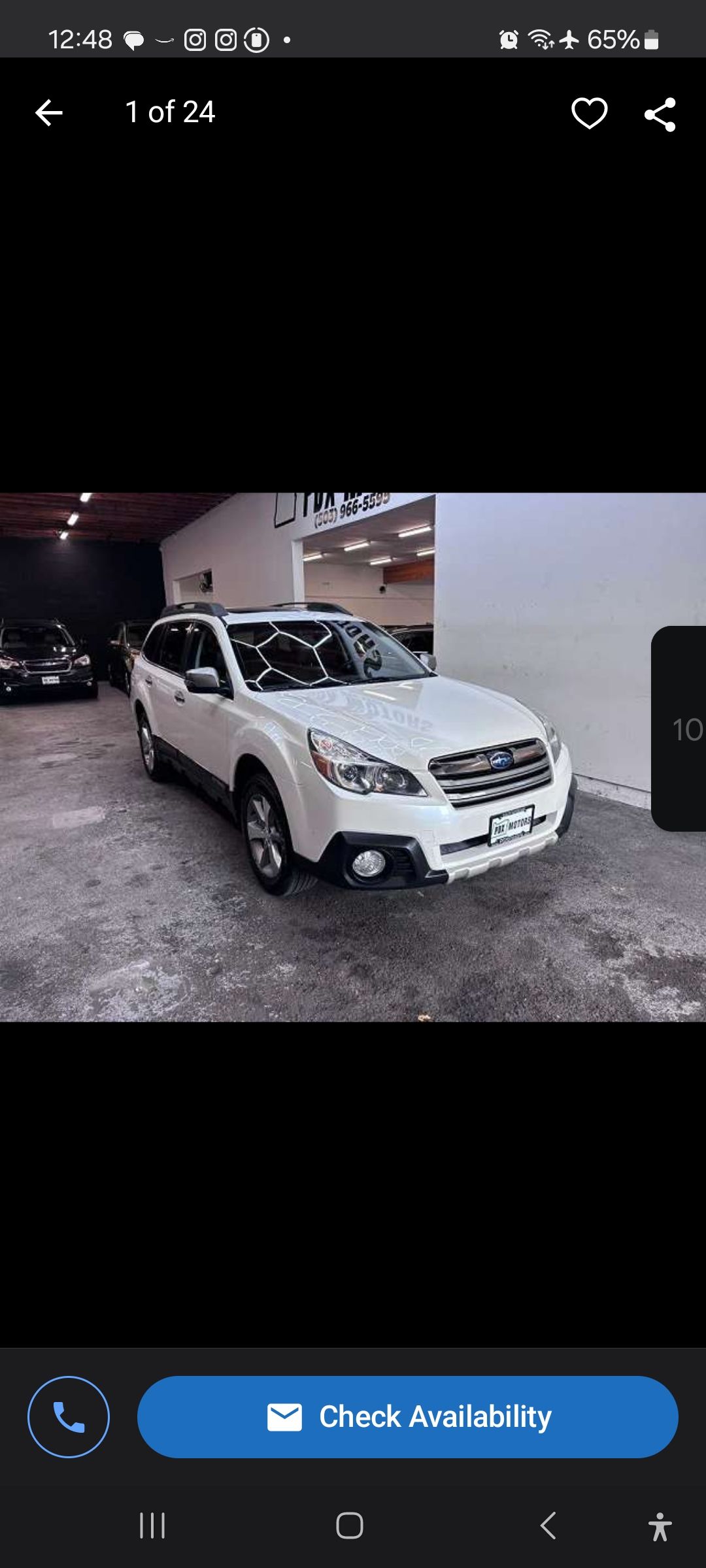 Used 2013 Subaru Outback 3.6R Limited AWD/4WD image 1