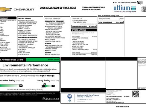 Used 2026 Chevrolet Silverado EV Trail Boss w/ Plus Package image 2