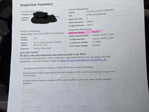 Used 2011 Honda Odyssey EX-L image 8