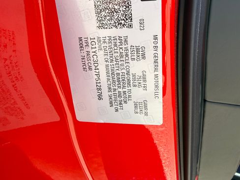 Used 2023 Chevrolet Corvette Stingray Premium Conv w/ Z51 Performance Package RWD image 26