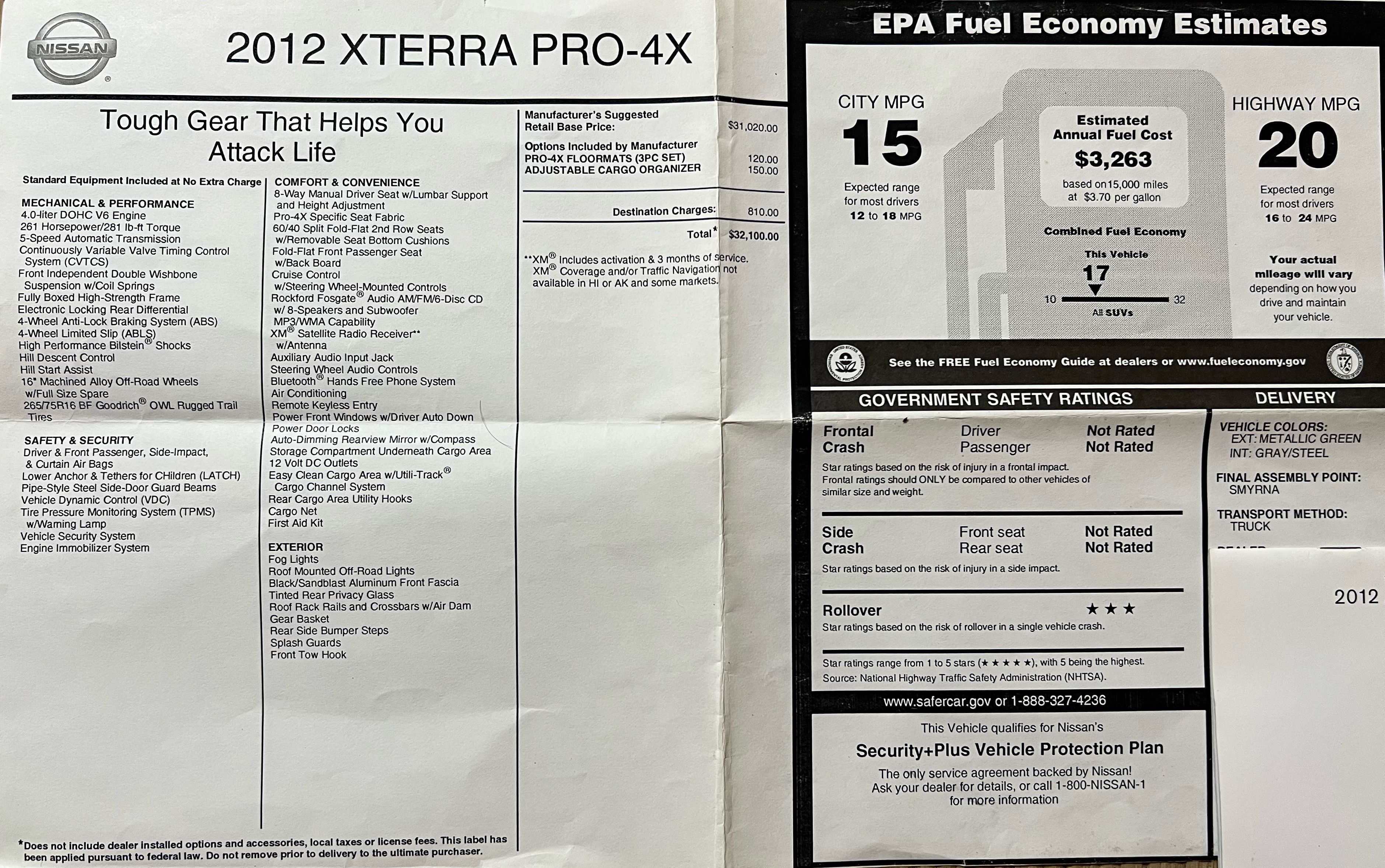 Used 2012 Nissan Xterra PRO-4X AWD/4WD image 15