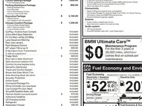 Used 2023 BMW X5 xDrive45e w/ Executive Package AWD/4WD image 10