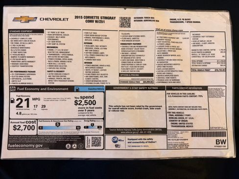 Used 2015 Chevrolet Corvette Stingray Z51 Convertible 2D w/ 3LT Preferred Equipment Group image 17