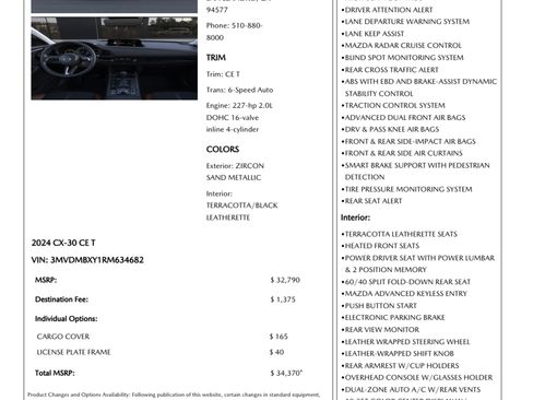 Used 2024 MAZDA CX-30 Carbon image 10