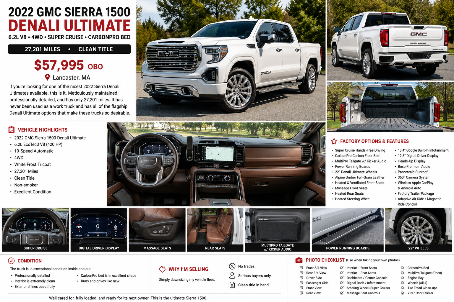 Used 2022 GMC Sierra 1500 Denali Ultimate AWD/4WD image 1
