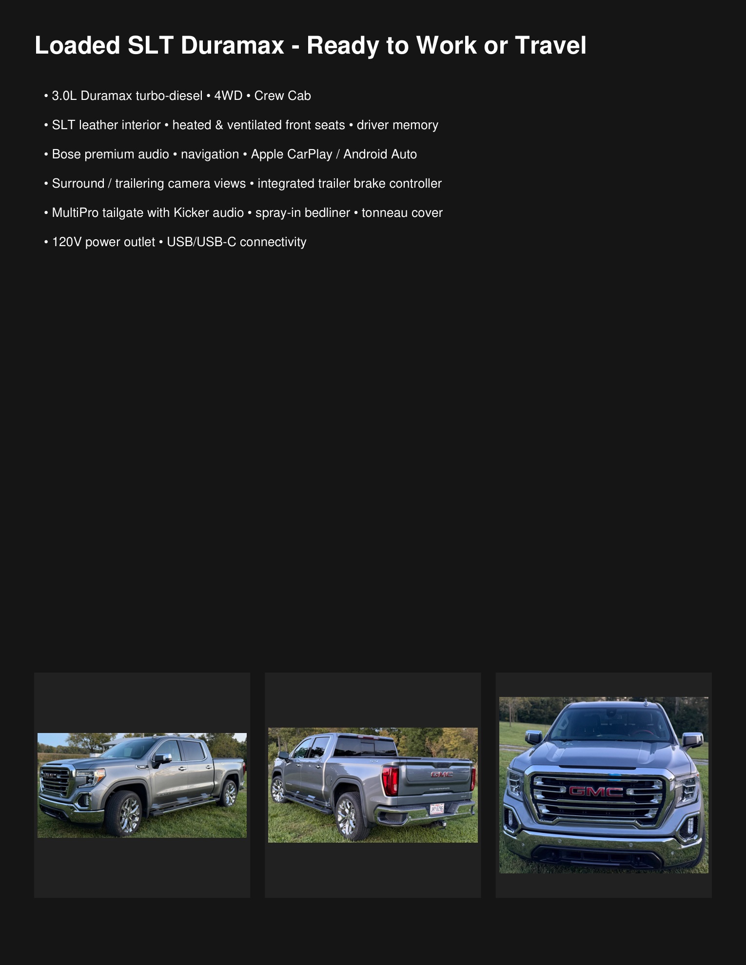 Used 2021 GMC Sierra 1500 SLT w/ SLT Premium Plus Package AWD/4WD image 2