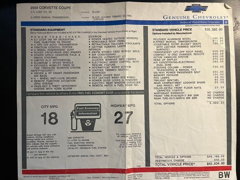 Used 2000 Chevrolet Corvette Coupe w/ Memory Pkg image 17