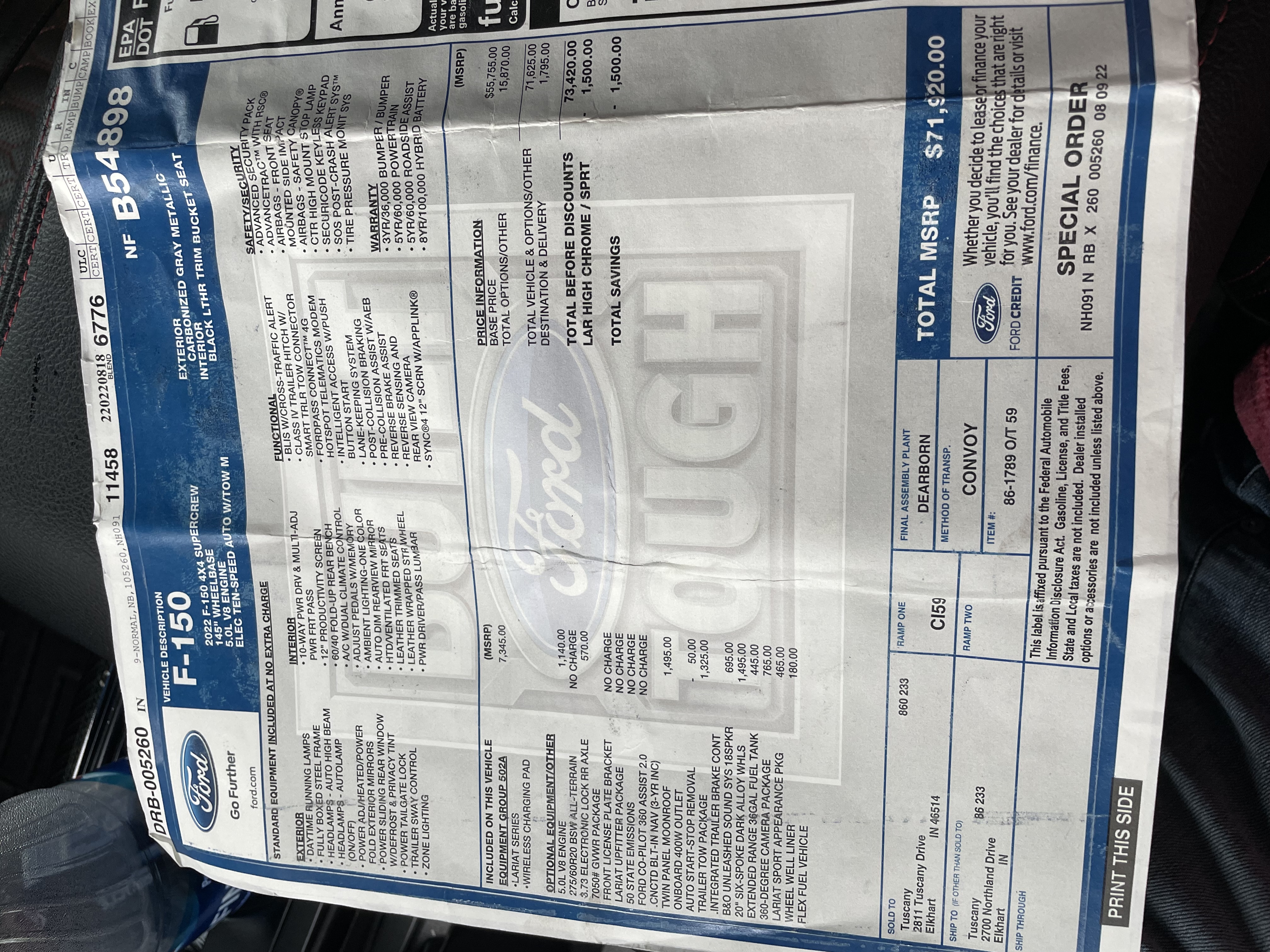 Used 2022 Ford F150 Lariat w/ Equipment Group 502A High AWD/4WD image 31