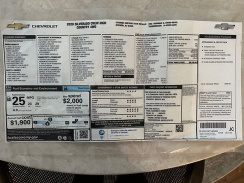 Used 2020 Chevrolet Silverado 1500 High Country w/ Technology Package image 6